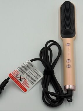 TYMO Ring Hair Straightening Brush Pink Adjustable Heat Ionic Anti Scald